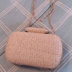 JNB Straw Mini Shoulder or Clutch Bag